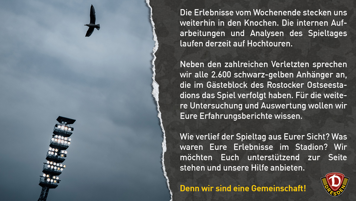 📩 Sendet uns Euer Feedback und Eure Erlebnisse am Spieltag per Mail an fums@dynamo-dresden.de und zeigt uns Euren Blick auf die Geschehnisse. #sgd1953