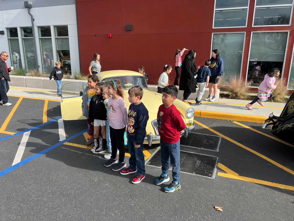 davedellaquila's tweet photo. The '59 MGA Coupe making friends everywhere it goes. Today it visited the Morgan Hill Charter School, piloted by Rachel Hill of On The Road Again Classics. So happy to see the Coupe getting out and being enjoyed by others. #mgacoupe #morrisgarages #slowcarsfast #britishsportscar https://t.co/r36r8C8QuA
