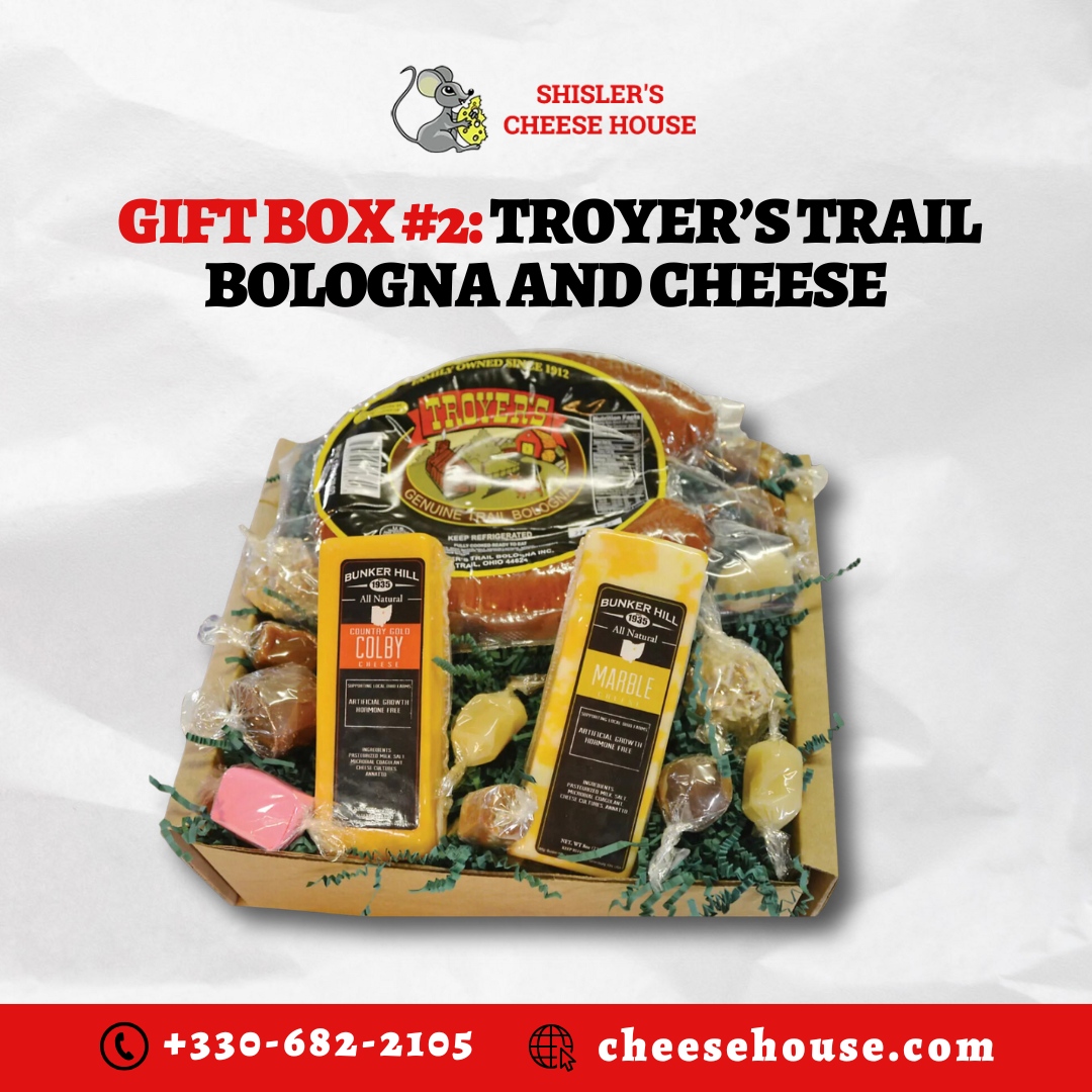 A Classic Amish Country Pairing—Gift Box #2! 🎁🥓

Troyer’s Trail Bologna and premium cheese come together for a rich and satisfying combination. 

Order now for the ultimate snack experience!