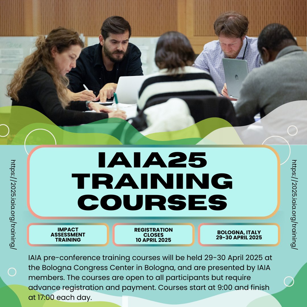 IAIAnetwork's tweet photo. Is your IA writing effective? Learn practical tools for clearer reports at IAIA25. 📍 Bologna | 📆 29–30 April 2025. Register by 11 March: https://t.co/xR2WZNwTr9
#ImpactAssessment #SustainabilitySkills #IAIA25 https://t.co/H428hjYKws