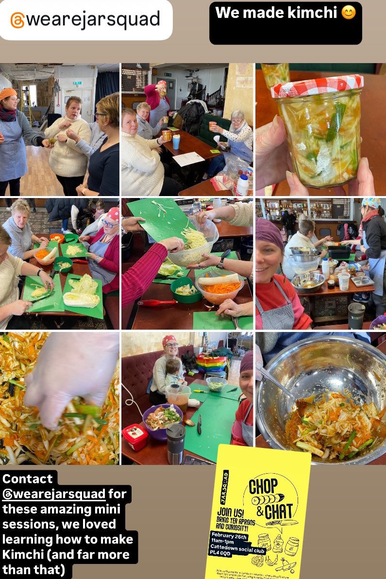 Members from our food Co-ops had an amazing mini session with Jarsquad Plymouth and we made Kimchi 😊
Thank you to funding from #ukspf