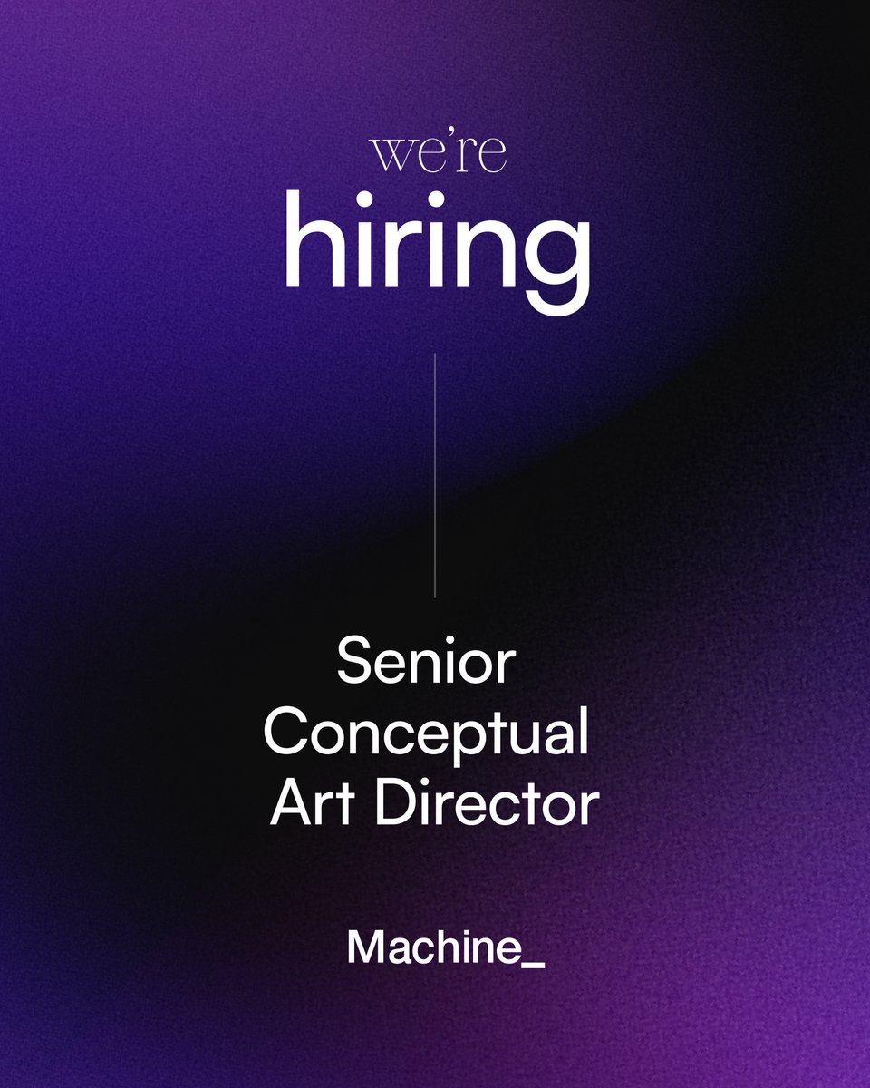 WE’RE HIRING A SENIOR CONCEPTUAL ART DIRECTOR

We need an idea machine. A visual storyteller. A rule-breaker who knows exactly when to break the right ones. If you got what it takes, apply for the Senior Conceptual Art Director role now: bit.ly/3D8cKBg
