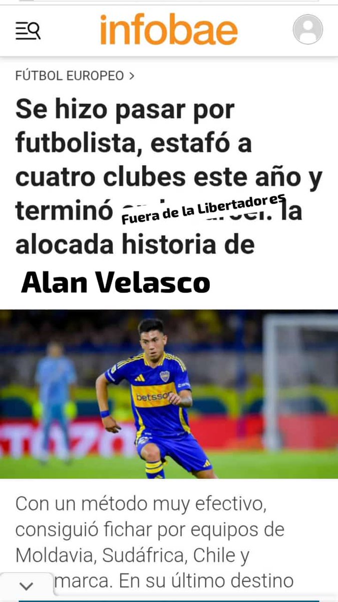 #BocaJuniors #Libertadores #Velasco