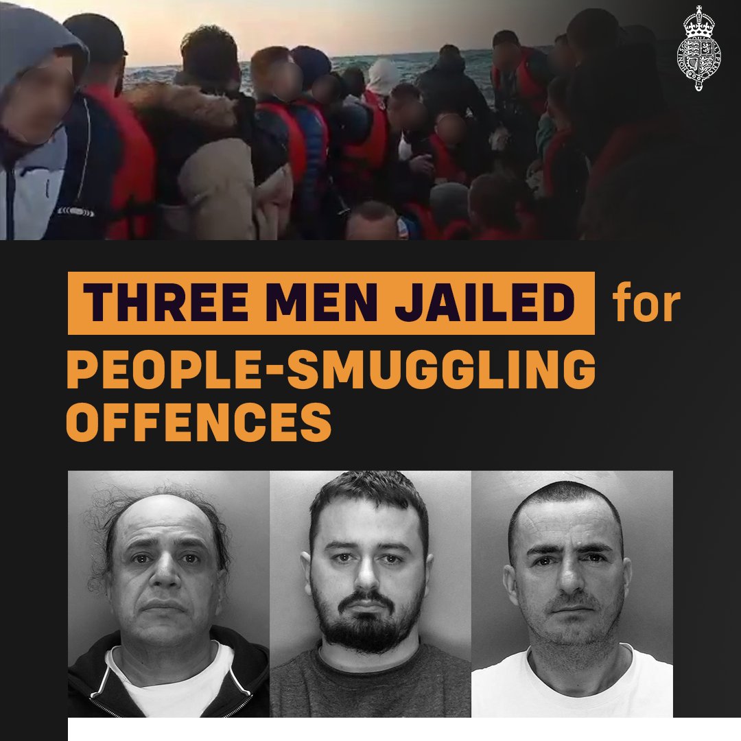 Home Office (@ukhomeoffice) on Twitter photo Three men have been jailed for people-smuggling offences into the UK after an <a href="/NCA_UK/">National Crime Agency (NCA)</a> investigation.
One of those jailed was Pistiwan Jameel, who arranged spaces on boats with gangs operating in France. Investigators think he was likely behind dozens of cross-Channel journeys. Three men have been jailed for people-smuggling offences into the UK after an <a href="/NCA_UK/">National Crime Agency (NCA)</a> investigation.
One of those jailed was Pistiwan Jameel, who arranged spaces on boats with gangs operating in France. Investigators think he was likely behind dozens of cross-Channel journeys.