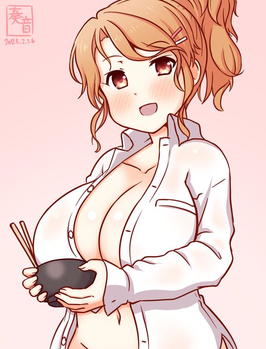 「あ、提督すみません。朝ごはん作ってもらって…
 このミソ=スープ、とっても美味しいです♪」

#艦これ版真剣お絵描き60分一本勝負_20250226
#アクィラ 