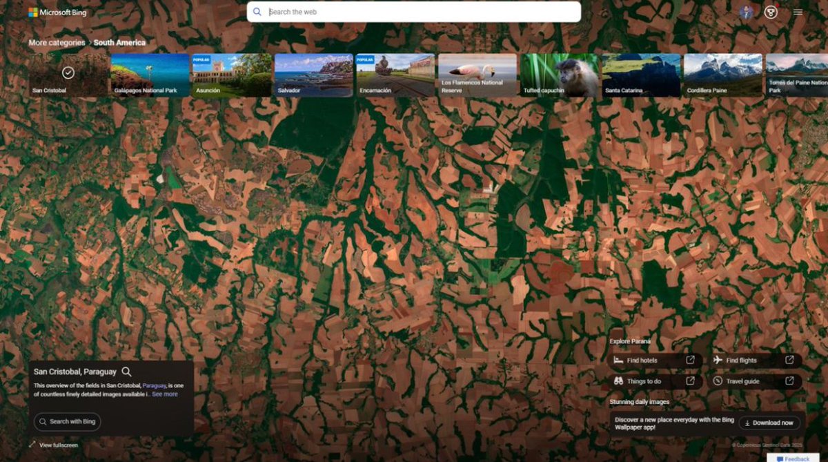 No me paro de emocionar señor! 💗😀🥳

La ciudad de San Cristóbal, ubicada en Alto Paraná, fue seleccionada como uno de los siete paisajes más impactantes del mundo que ahora forman parte de la colección de imágenes destacadas en <a href="/Windows/">Windows</a>  Spotlight, la función de Windows 10 y 11