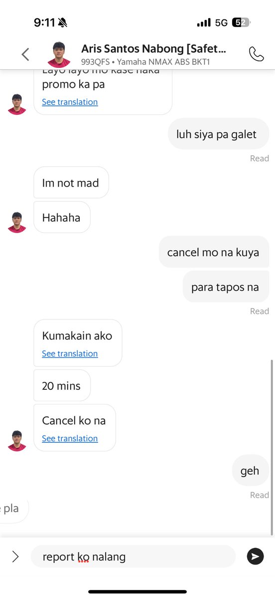 kshcart's tweet photo. parang kasalanan ko pa na may pa promo kayo. grabeng attitude ng rider niyo hahahahha @moveitph https://t.co/WXxmDQsLxt