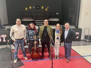 MustangsMartin's tweet photo. Yesterday, we were blessed with the soulful sounds of Natasha Fisher and the cool beats of Classic Roots' Josh DePerry. They shared their stories and graced us with a fantastic afternoon of song and dance.  @niagaracatholic  natashafisher_ @MayorJoyner @IndigenousLead https://t.co/meJI1o1BKL