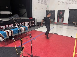 MustangsMartin's tweet photo. Yesterday, we were blessed with the soulful sounds of Natasha Fisher and the cool beats of Classic Roots' Josh DePerry. They shared their stories and graced us with a fantastic afternoon of song and dance.  @niagaracatholic  natashafisher_ @MayorJoyner @IndigenousLead https://t.co/meJI1o1BKL
