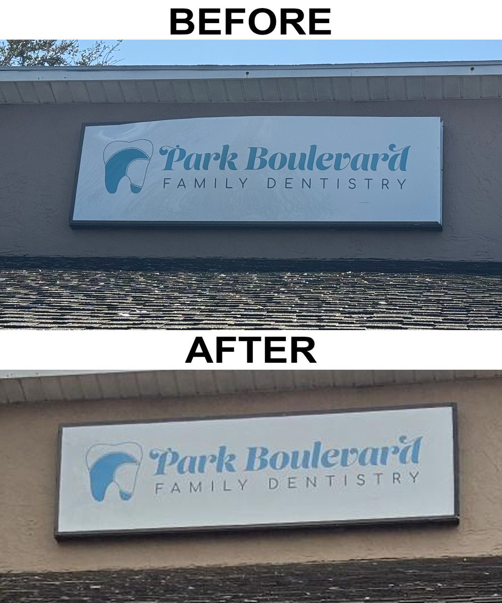 Tampa_Bay_Signs's tweet image. Sign Repair - This wall sign was knocked out from a recent storm and we re-installed it for Park Boulevard Family Dentistry in Pinellas Park, FL.
#signrepair #wallsigns
