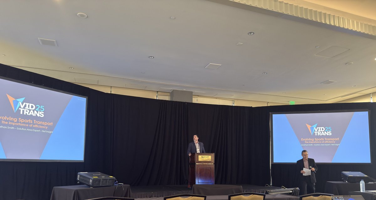 NetInsight's tweet image. 🚀 VidTrans 2025 is live! We kicked off in Marina del Rey yesterday!💡
Our Cloud Expert Jonathan Smith presented &quot;Evolving Live Sports Transport&quot; and the full team had great conversations! 

#VidTrans2025 #NetInsight #LiveSports