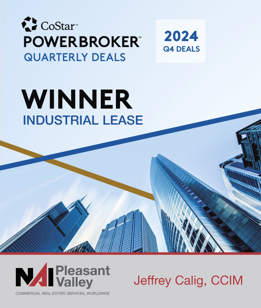Congratulations to Jeffrey Calig, CCIM for being recognized by CoStar Group as a 2024 #CoStarPowerBroker Quarterly Deals winner for Q4!

Work with our expert: Jeffrey Calig at jcalig@naipvc.com