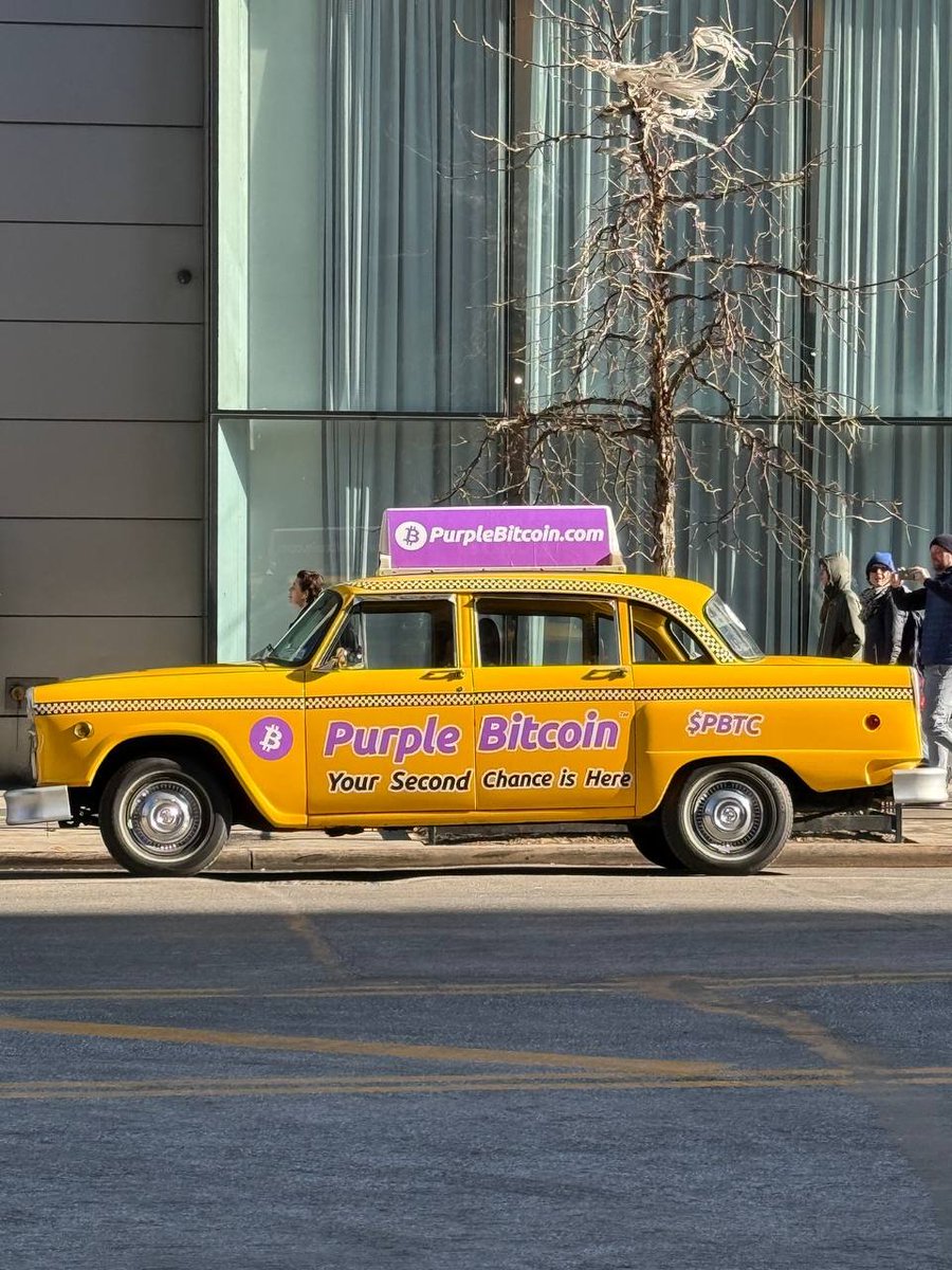purple_bitcoin_'s tweet photo. 🚖💜 The Checker Cab has arrived, showcasing Purple Bitcoin!

Parked outside and ready for the early VIPs at BTC Investor Week. Doors open soon; are you joining the crypto elite?

https://t.co/CsGhIor79I

#CheckerCab #PurpleBitcoin #BTCInvestorWeek #CryptoNYC #VIP https://t.co/gwiPt6uuoN