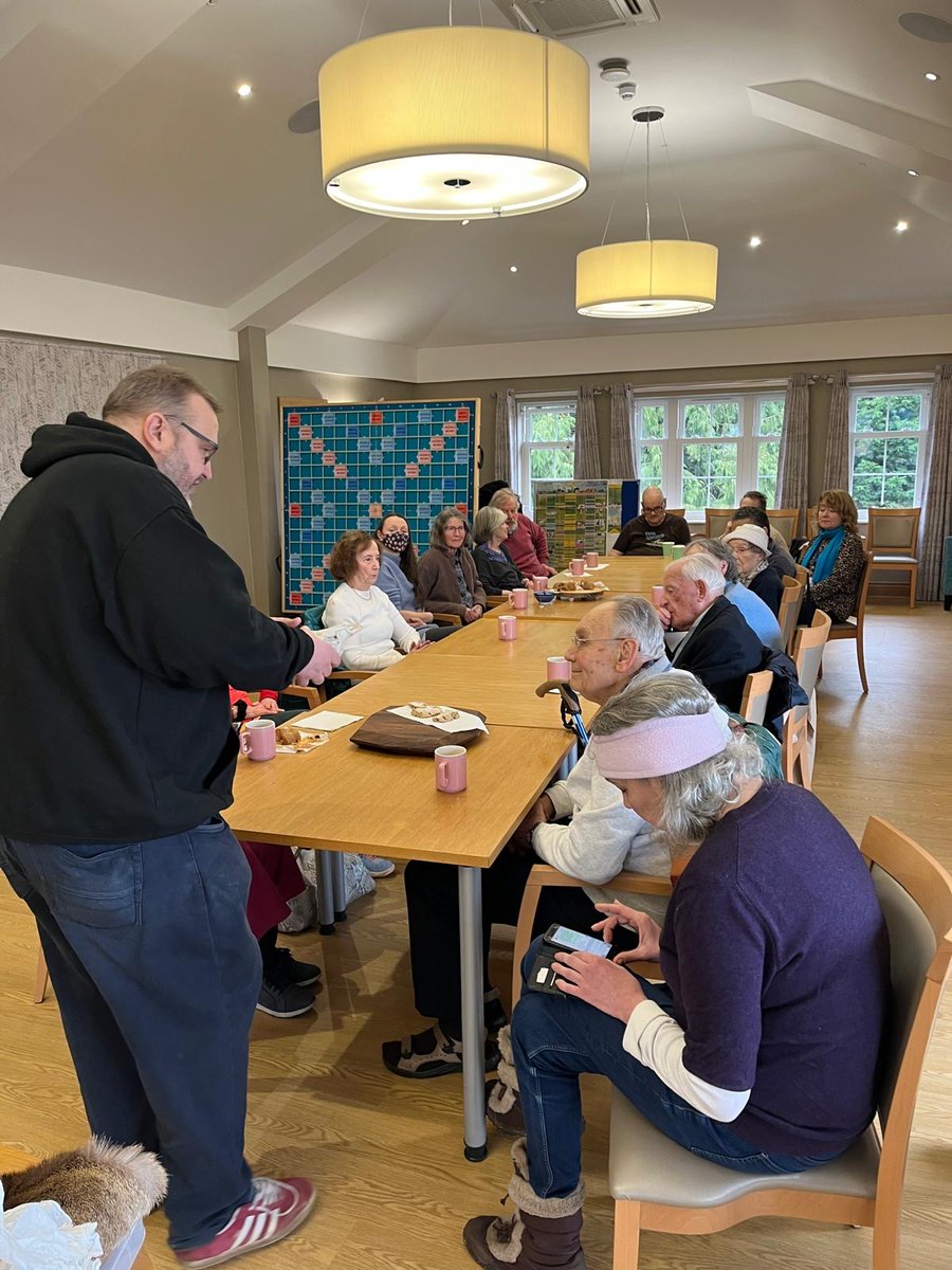 AgeUKTunWells's tweet photo. At our latest #MemoryCafe we welcomed @theamelia_tw for a fantastic Stone Age workshop!
These Memory Cafes provide a safe space for those living with dementia & their caregivers to connect and socialise.
Join us next time! More info: https://t.co/voKlq025E6 #tunbridgewells https://t.co/00QtSH43TH