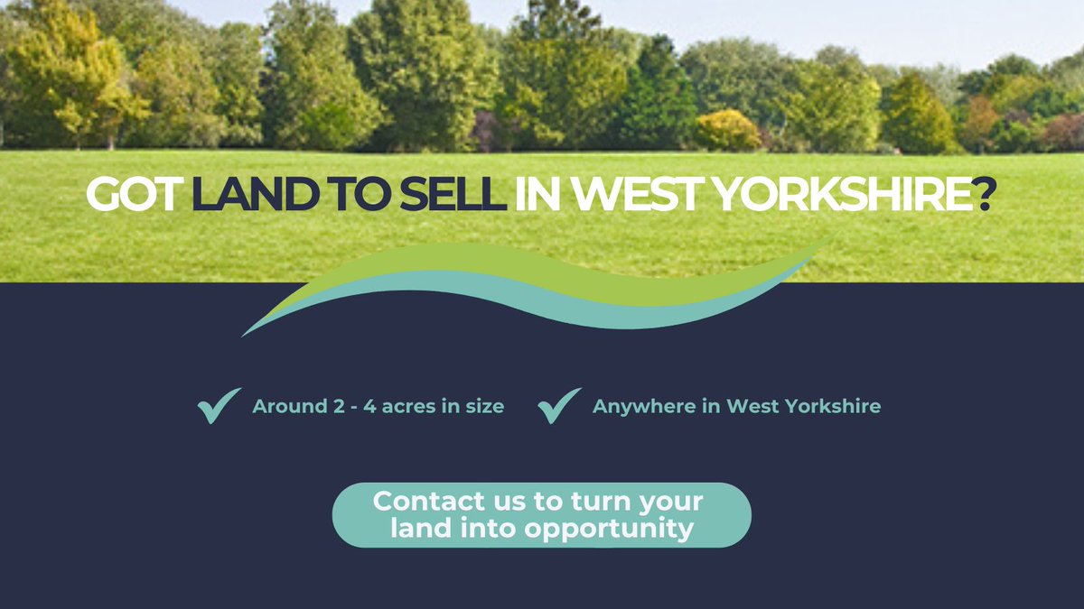 Got land in West Yorkshire? If it's 2-4 acres, get in touch- we're looking for land opportunities to transform into high-quality residential developments. If you have a potential site, email sales@rivahomes.co.uk &amp; turn your investment into real cash
#Land #Development #Yorkshire