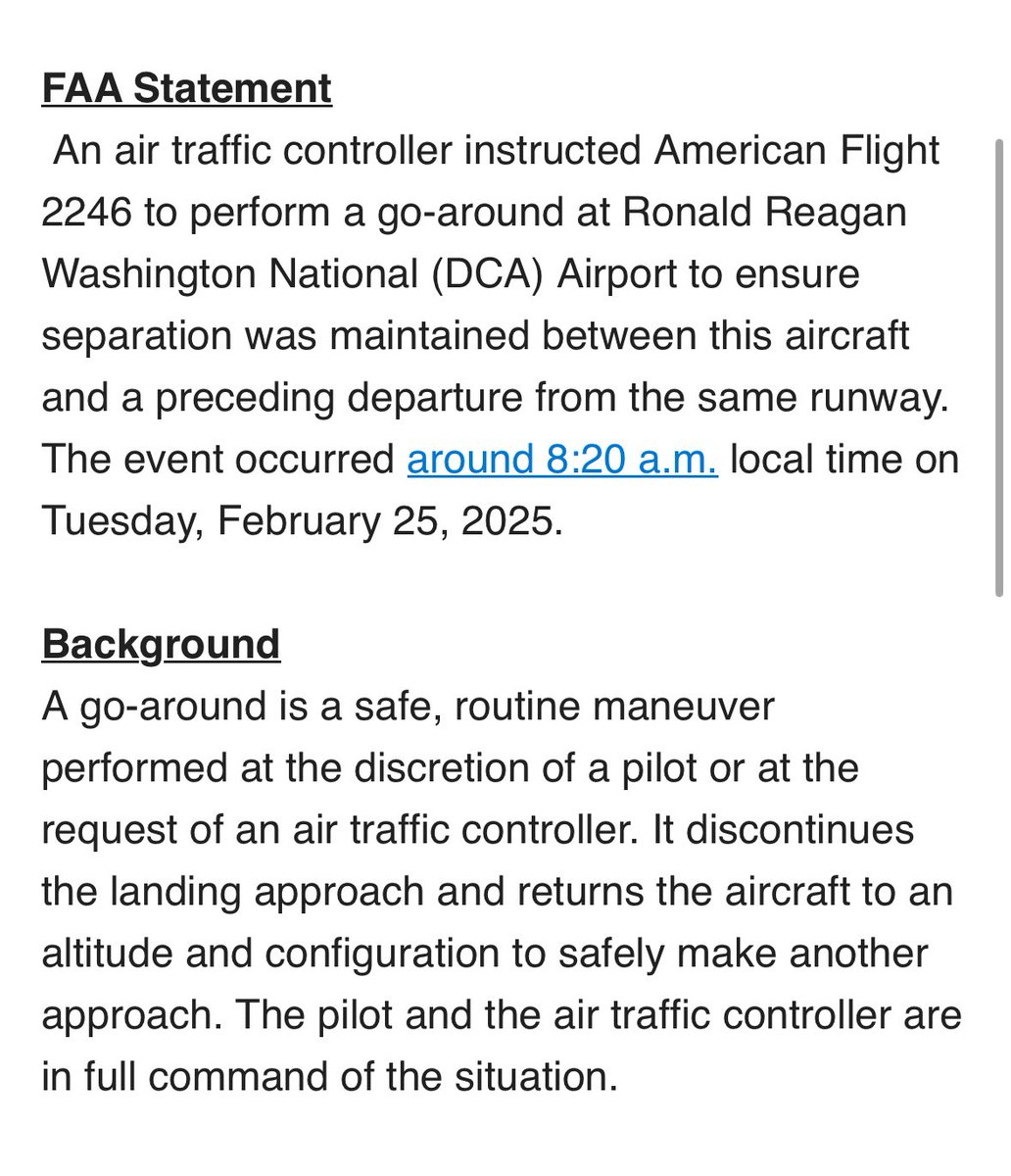 David Shepardson (@davidshepardson) on Twitter photo What happened at DCA yesterday was not a near miss and not classified under <a href="/FAANews/">The FAA ✈️</a> NMAC system. Separation was maintained at all times. Let’s not conflate a very serious incident (Midway) with a standard practice What happened at DCA yesterday was not a near miss and not classified under <a href="/FAANews/">The FAA ✈️</a> NMAC system. Separation was maintained at all times. Let’s not conflate a very serious incident (Midway) with a standard practice