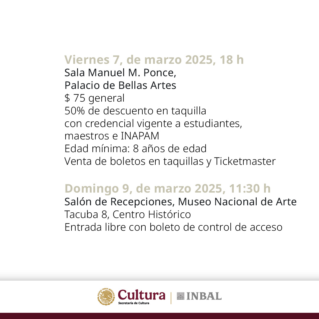 En el marco del Día Internacional de la Mujer, <a href="/SolistasE/">Solistas Ensamble de Bellas Artes</a> presentará un programa dedicado a “Compositoras de los siglos XIX y XX”, bajo la dirección huésped de <a href="/IngridBeaujean/">Ingrid Beaujean</a> Ven a disfrutar obras para piano y voz de Clara Schumann, Fanny Hensel y Dora Pejačević, entre otras 1/2