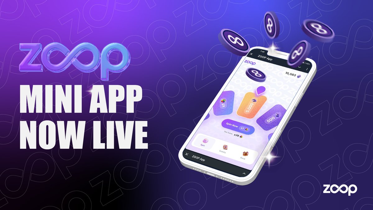 ZOOP (@zoopclub) on Twitter photo $ZOOP App is LIVE on Telegram! 🫵
From the founding team behind OnlyFans.
Earn ZOOPIES by completing tasks & missions.
t.me/zoop_app_bot
Get started with the SocialFi platform that rewards your time and engagement, with up to 100% payouts.
Airdrop rewards on @Hedera. $ZOOP App is LIVE on Telegram! 🫵
From the founding team behind OnlyFans.
Earn ZOOPIES by completing tasks & missions.
t.me/zoop_app_bot
Get started with the SocialFi platform that rewards your time and engagement, with up to 100% payouts.
Airdrop rewards on @Hedera.