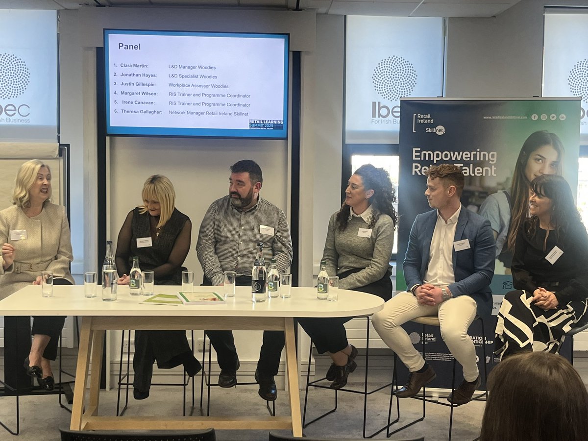 Thank you to the group on the panel discussing the Level 5 Occupational training and the transformational approach taken by  <a href="/WoodiesIreland/">Woodie's</a> in their business.
<a href="/ibec_irl/">Ibec</a> <a href="/Retail_Irl/">Retail Ireland</a> 

#seedsforsuccess #retail
#workbasedlearning
