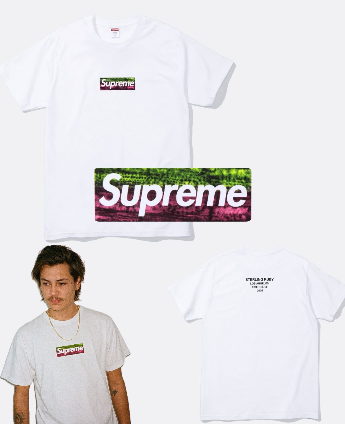 Supreme 25ss Los Angeles Fire Relief Box Los Angeles Fire