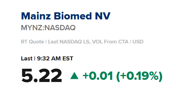 I see a MASSIVE breakout 
brewing on $MYNZ! 🚀 
The price action is setting up 
for a historic move!

#ACHR $RGTI #BBAI $F #SOFI 
$TSLA #WBA $HOOD #NIO $PFE