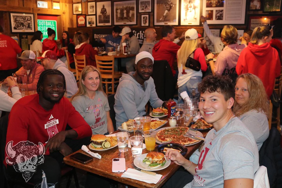 Relaxing after a very nice drubbing of Purdue!