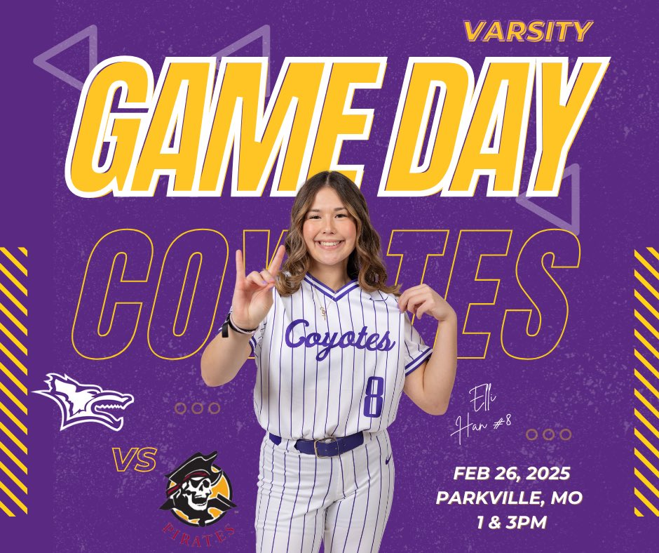 Another game day, let’s get it! 💜🥎

🆚 Park University 
⏰ 1pm &amp; 3pm
📍Kansas City, KS
🏟️ Homefield Baseball Complex
📺 heartconferencenetwork.com/parkathletics/