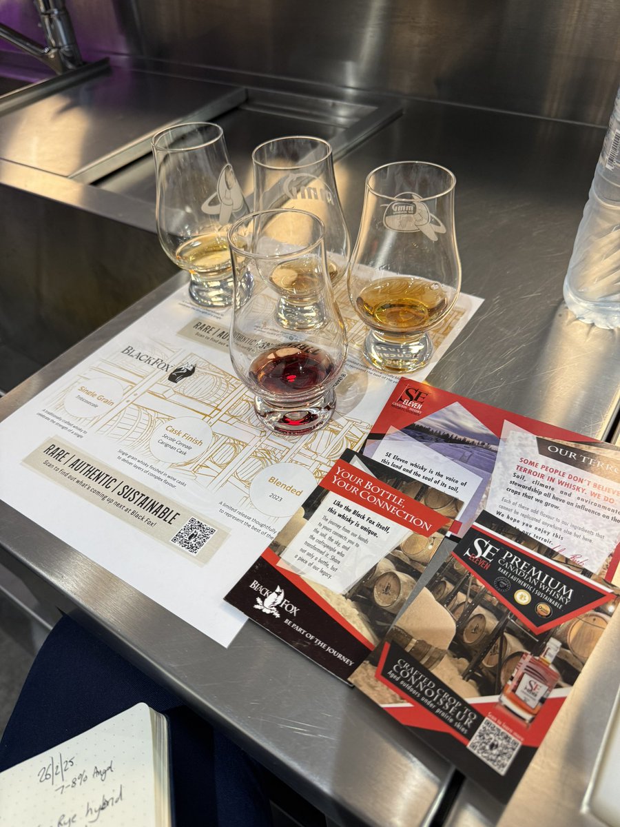 Started this morning with fine Canadian 🇨🇦 whisky’s and gin from <a href="/BlackFoxSpirits/">Black Fox Farm and Distillery</a>. I adore the passion that Barb and John put into making such a fantastic range of whisky’s and gins while harnessing their natural surroundings and temperature fluctuations from -40°c to + 40°c.