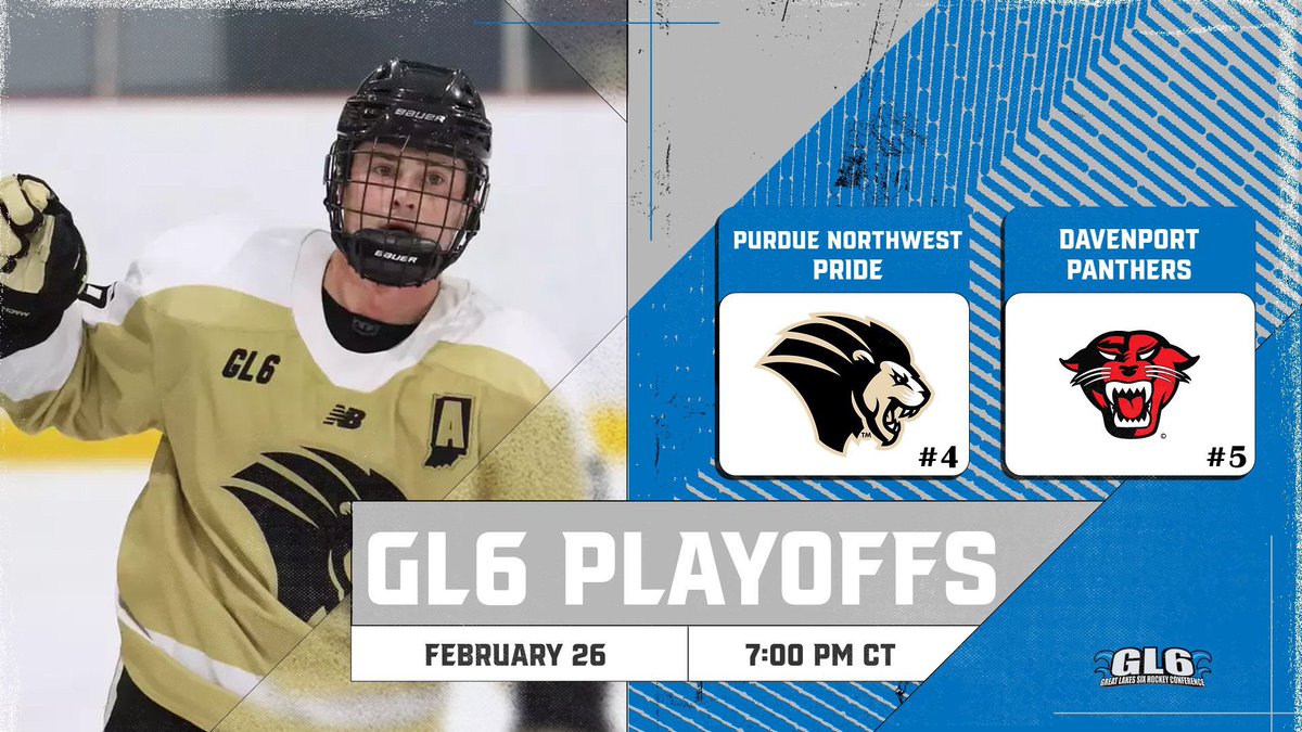 Game 2 of the GL6 Tournament takes place tonight with #4 PNW 🆚 #5 Davenport!  Winner claims the final spot in Thursday’s semi-final and will face #1 seed Adrian. 

Details ⬇️

⏰  7:00pm CT
📍  Hammond, IN
📺  FloSports