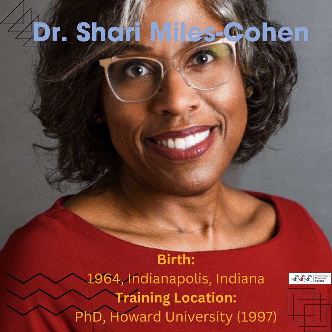 Psychology's Feminist Voices (@feministvoices) on Twitter photo #BHM "Find your voice and hold onto it."
Dr. Miles-Cohen has spent her career at the intersection of Pscyh, activism, and policy. From groundbreaking research to co-creating the #IamPsychedTour, she continues to inspire and champion womenโs leadership.
๐โ๐จfeministvoices.com/profiles/shariโฆ #BHM "Find your voice and hold onto it."
Dr. Miles-Cohen has spent her career at the intersection of Pscyh, activism, and policy. From groundbreaking research to co-creating the #IamPsychedTour, she continues to inspire and champion womenโs leadership.
๐โ๐จfeministvoices.com/profiles/shariโฆ
