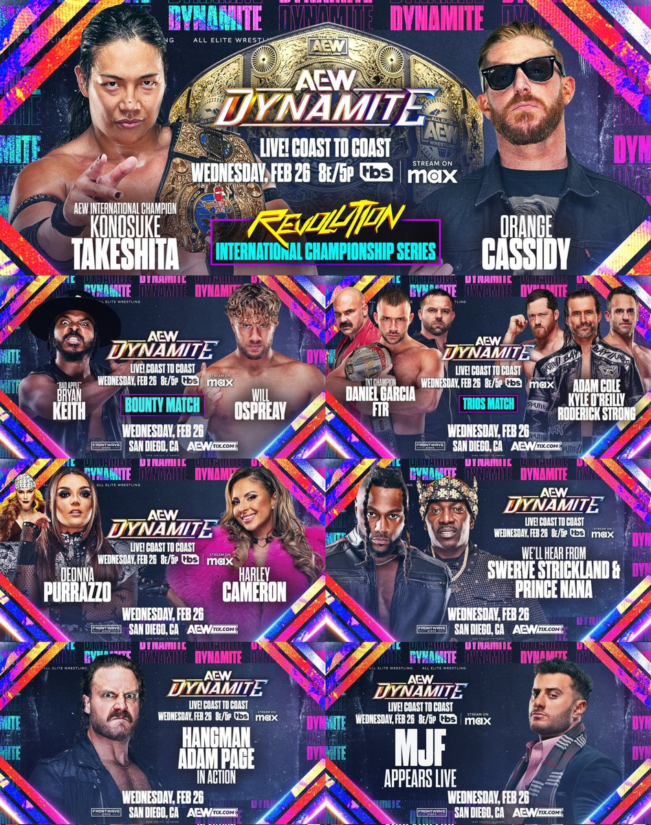 Tonight's show looks awesome. Happy #AEWDynamite day everyone.. 😀🔥🔥