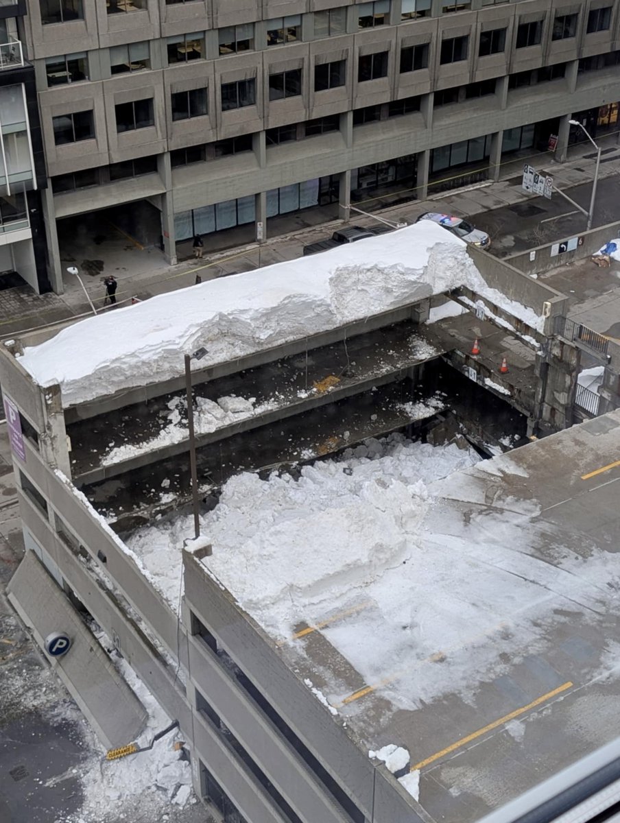 Firefighters responded to the collapse of a 6 storey parking garage in the downtown core yesterday. 
 
At approx. 16:55 yesterday, the Ottawa Fire Services Communications Division received a 9-1-1 call from a resident reporting damage to a column on one of the pillars in the