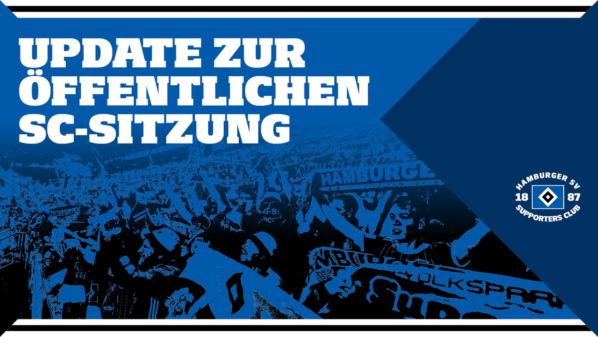 Update zur öffentlichen SC-Sitzung. 🔷

Die SC-Sitzung wird in ihrer bisherigen Form vorübergehend ausgesetzt und durch Ansprechpersonen an den Heimspieltagen ersetzt.➡️ bit.ly/HSVSC1481 🔗

#nurderHSV