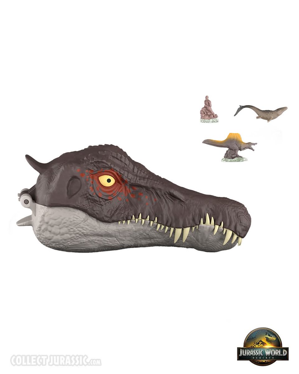 JurassicWoRevo's tweet photo. ¡Hoy es un día de #Novedades!
¡Presentando #MicroAdventures de #JurassicWorldRebirth!
Cabezas de #Tyrannosaurus, #Mosasaurus y #Spinosaurus que se abren e incluyen tres Micro figuras para jugar, ¡salen entre la primavera y el otoño de este mismo año!
Fotos de @collectjurassic https://t.co/O8mh5SU9X4