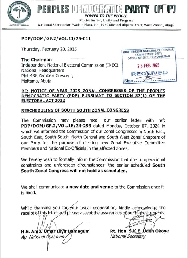 Paul Ibe (@omonlakiki) on Twitter photo It is no longer news that Wike is doing anti-party; that he is a willing tool used by Tinubu’s APC administration to destroy the <a href="/OfficialPDPNig/">Official PDP Nigeria</a> and other opposition parties. This letter from the PDP to the <a href="/inecnigeria/">INEC Nigeria</a> is a confirmation that the action of Wike and his cohorts It is no longer news that Wike is doing anti-party; that he is a willing tool used by Tinubu’s APC administration to destroy the <a href="/OfficialPDPNig/">Official PDP Nigeria</a> and other opposition parties. This letter from the PDP to the <a href="/inecnigeria/">INEC Nigeria</a> is a confirmation that the action of Wike and his cohorts