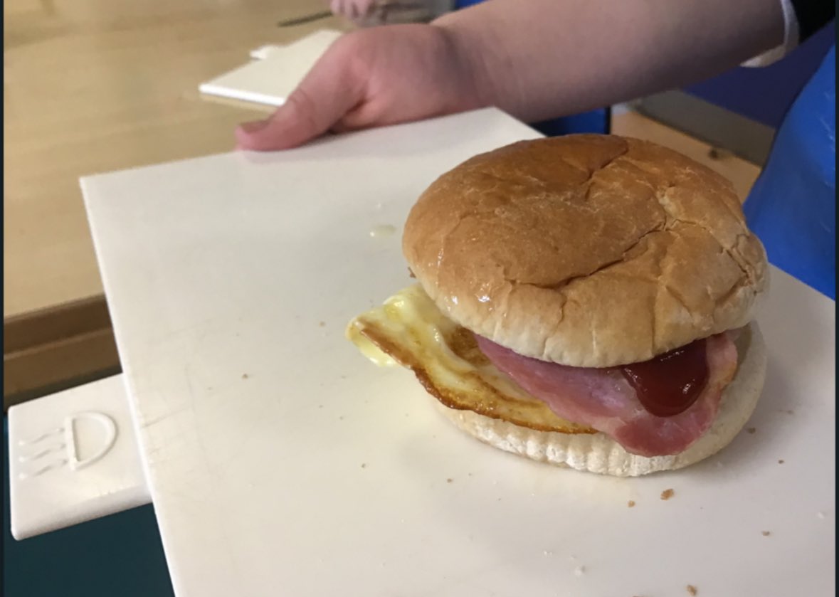 Springburn Academy: Health, Food & Textiles Dept (@hespringburn) on Twitter photo Well done to our BGE group who have been learning about safe use of the grill and hob while tasting new foods. A full round of ๐๐ผ for the turkey bacon and some people trying a fried egg for the first time ๐๐ณ
#teachfood
<a href="/springburnacad/">Springburn Academy</a> <a href="/P7Transition/">SpringburnAcademy-P7 Transition</a> @SpringburnASN Well done to our BGE group who have been learning about safe use of the grill and hob while tasting new foods. A full round of ๐๐ผ for the turkey bacon and some people trying a fried egg for the first time ๐๐ณ
#teachfood
<a href="/springburnacad/">Springburn Academy</a> <a href="/P7Transition/">SpringburnAcademy-P7 Transition</a> @SpringburnASN