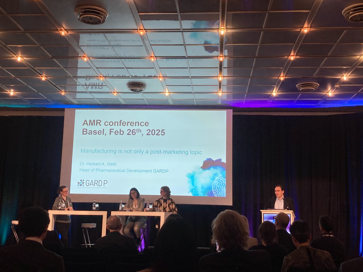 gardp_amr's tweet image. Manufacturing is not only a post-marketing topic📢

GARDP&apos;s Head of Pharmaceutical Development, Herbert Wetli live from the #AMRConference 💊