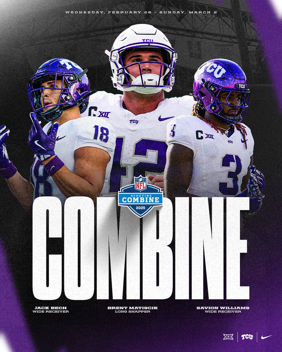 𝗙𝗥𝗢𝗚𝗦 𝗧𝗔𝗞𝗜𝗡𝗚 𝗢𝗩𝗘𝗥 𝗜𝗡𝗗𝗬‼️

🐸 <a href="/BrentMatiscik/">Brent Matiscik</a> 
🐸 <a href="/jackbech7/">Jack Bech</a> 
🐸 @Sxee3x 

#GoFrogs | #NFLCombine