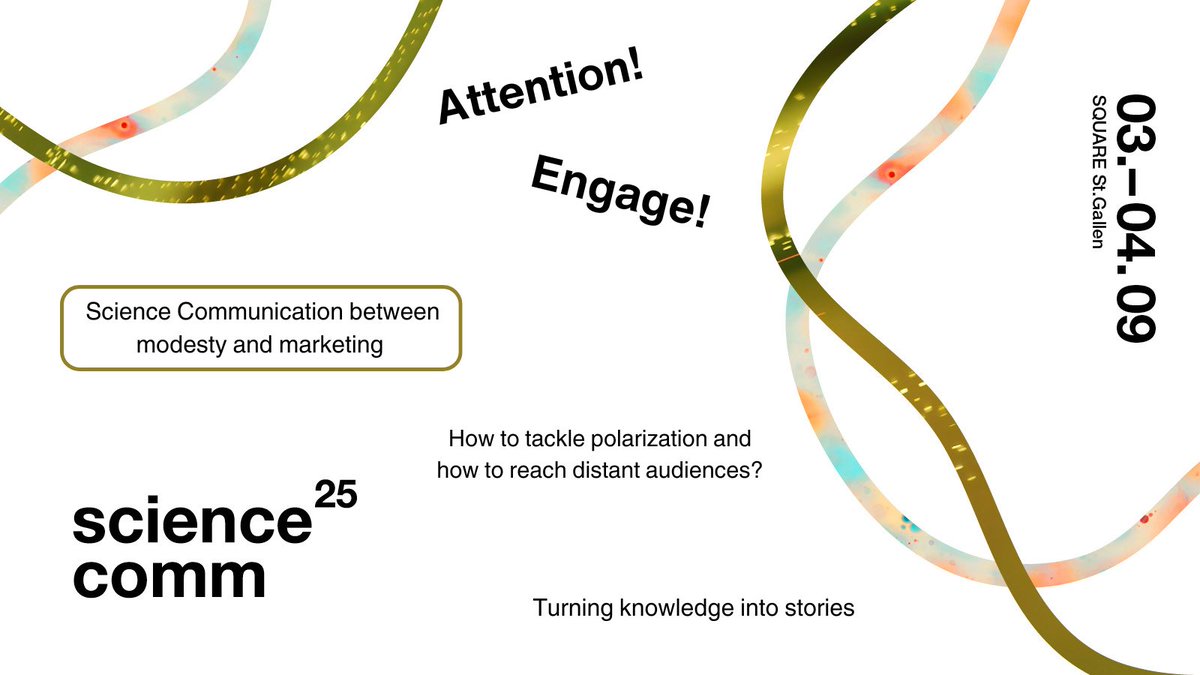 ScienceEtCite's tweet image. Wie viel Bescheidenheit und wie viel Marketing – wo liegt das richtige Mass für die #Wissenschaftskommunikation?
Gestalte mit deinem Beitrag das Programm der #ScienceComm25! Call for Participation offen bis zum 31. März 👉 sciencecomm.ch/call