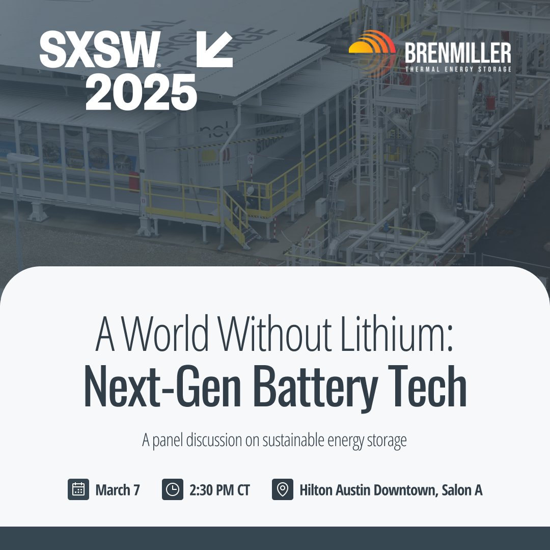 bren_energy's tweet photo. Check out this must-see panel at #SXSW!

CBO Doron Brenmiller joins Mukesh Chatter, CEO of @AlsymEnergy, and Higinbotham, COO of @zincfiveinc to explore "A World Without Lithium: Next-Gen Battery Tech". 

Moderated by @Forbes contributor @contentnow. 

$BNRG https://t.co/g72tFAllNw