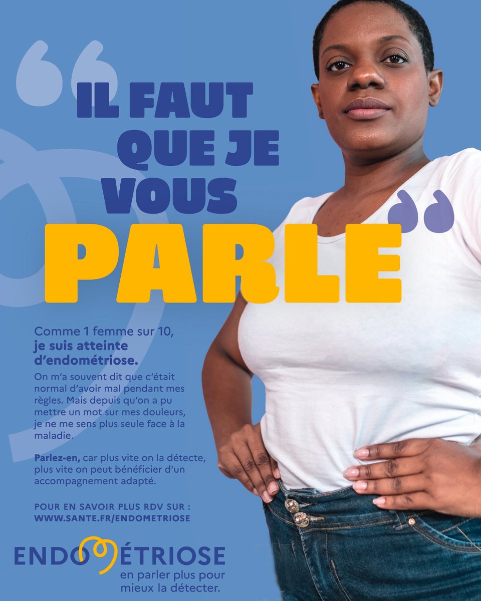 #Endométriose | 📆Du 3 au 9 mars se tient la 21ème semaine européenne de #prevention et d'information sur l'endométriose.
L’endométriose est une maladie inflammatoire chronique qui touche environ1️⃣femme sur🔟en âge d'être réglée.

👉L'endométriose, en parler plus pour mieux la