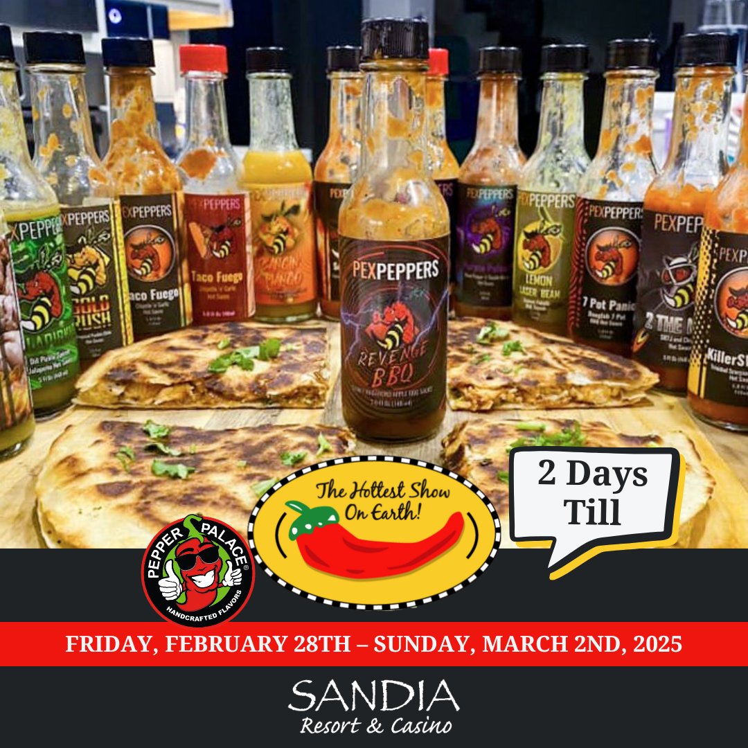 There are only 2 days left until we see you at the 2025 National Fiery Foods &amp; BBQ Show presented by Pepper Palace! 🌶️ Think you’ve got what it takes to taste all the spicy, fiery foods we have in store? 🔥 

Get your tickets now: fieryfoodsshow.com/general-public/