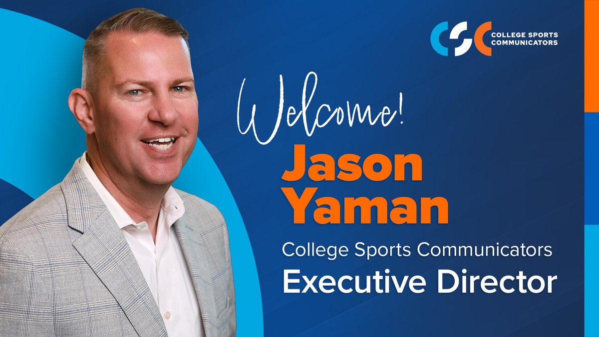 College Sports Communicators (@collsportscomm) on Twitter photo CSC welcomes Jason Yaman as its new executive director!
Yaman is a 23-year veteran in college athletics administration and sports communications who most recently served as associate commissioner of <a href="/SoConSports/">The Southern Conference</a>. He becomes the fourth executive director in the organization’s CSC welcomes Jason Yaman as its new executive director!
Yaman is a 23-year veteran in college athletics administration and sports communications who most recently served as associate commissioner of <a href="/SoConSports/">The Southern Conference</a>. He becomes the fourth executive director in the organization’s