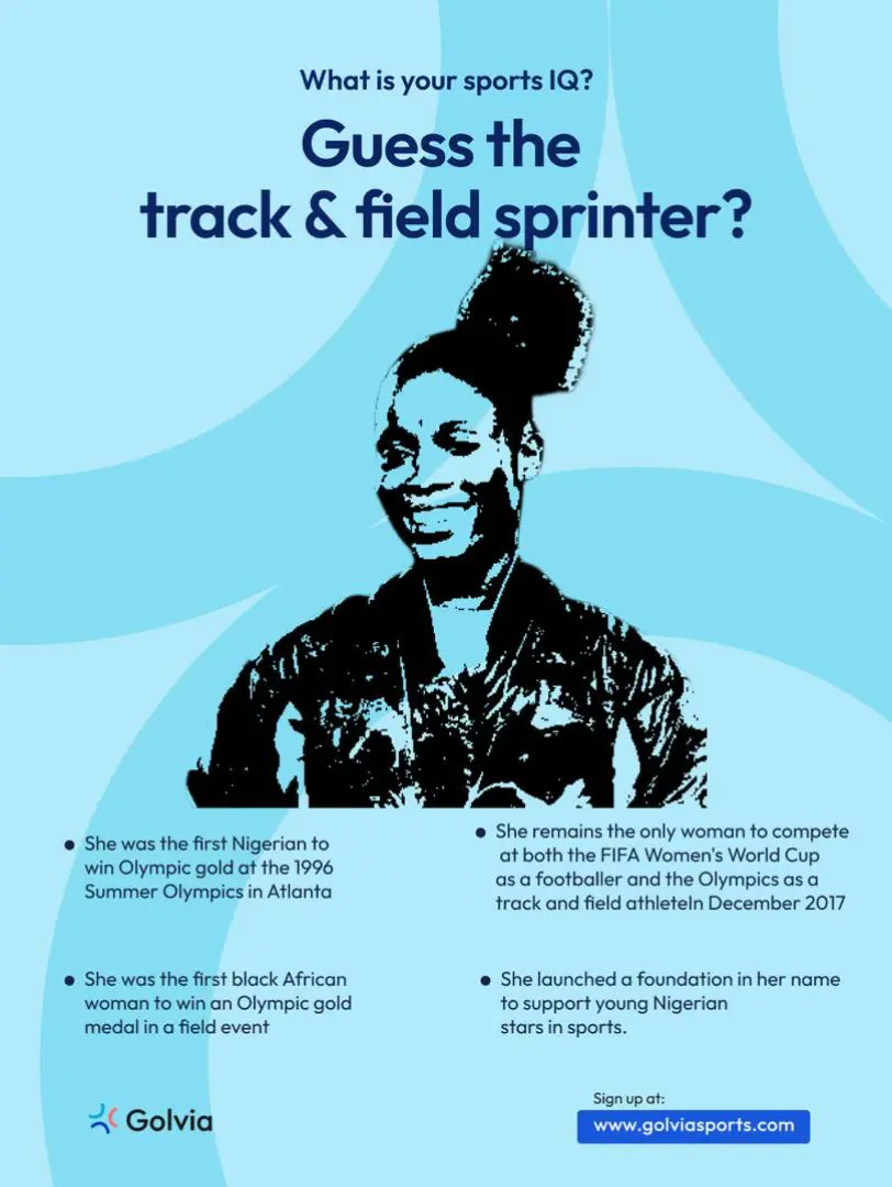 golviainc's tweet image. Can you guess this legendary Nigerian athlete? 🤔🔥

Drop your answers in the comments! 👇🏽💬 #GuessTheAthlete #Golvia #LegendsOfSport