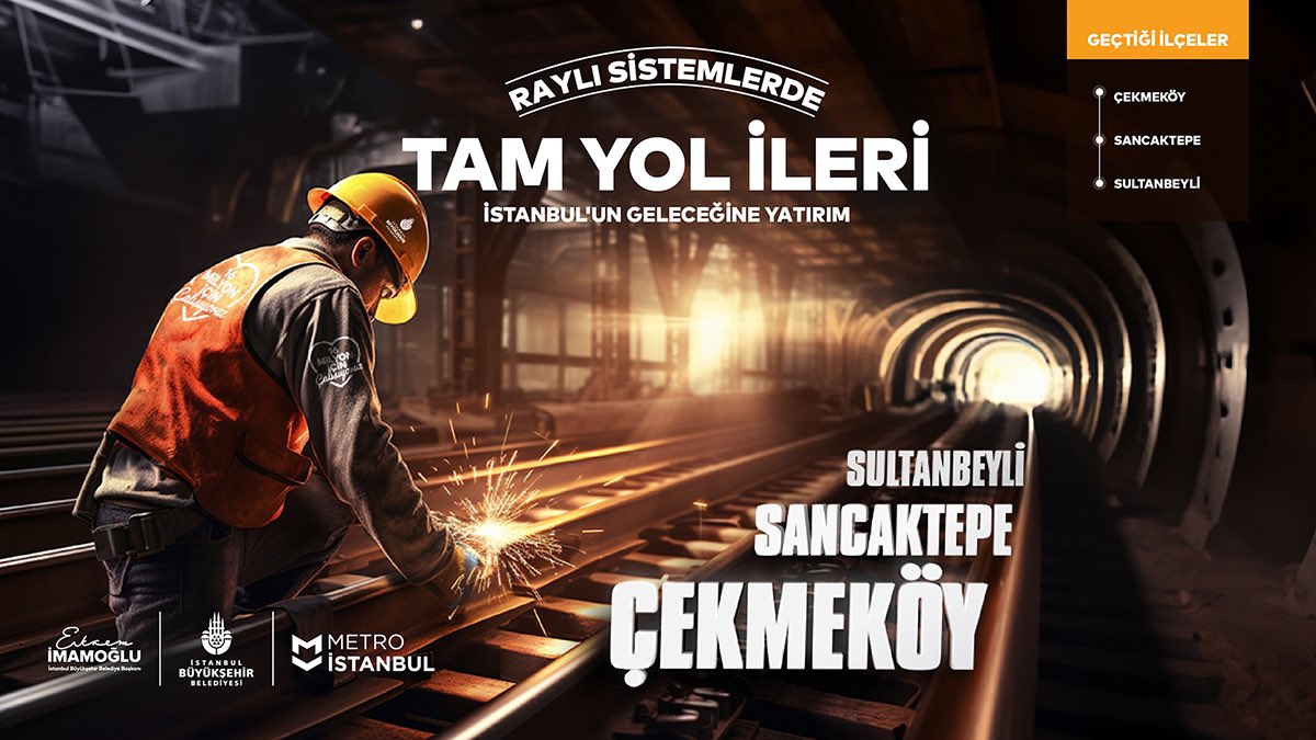 İstanbul’un ulaşım ağını güçlendirmeye devam ediyor, raylı sistem yatırımlarımızla şehri daha erişilebilir, konforlu ve sürdürülebilir hale getiriyoruz! 🚇✨

Sultanbeyli, Sancaktepe ve Çekmeköy’ü birbirine bağlayan yeni hattımızla, İstanbul’un geleceğine değer katıyor; toplu