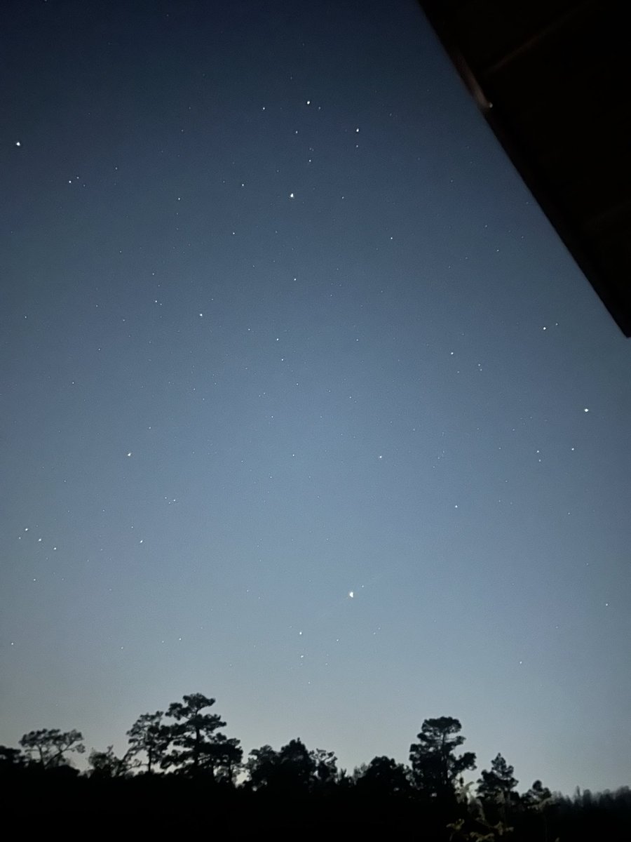 Last night you could see Mars, Jupiter AND Venus! Unfortunately at the time of taking this picture, Venus had already slipped beyond the horizon but it was the brightest of the three by far.