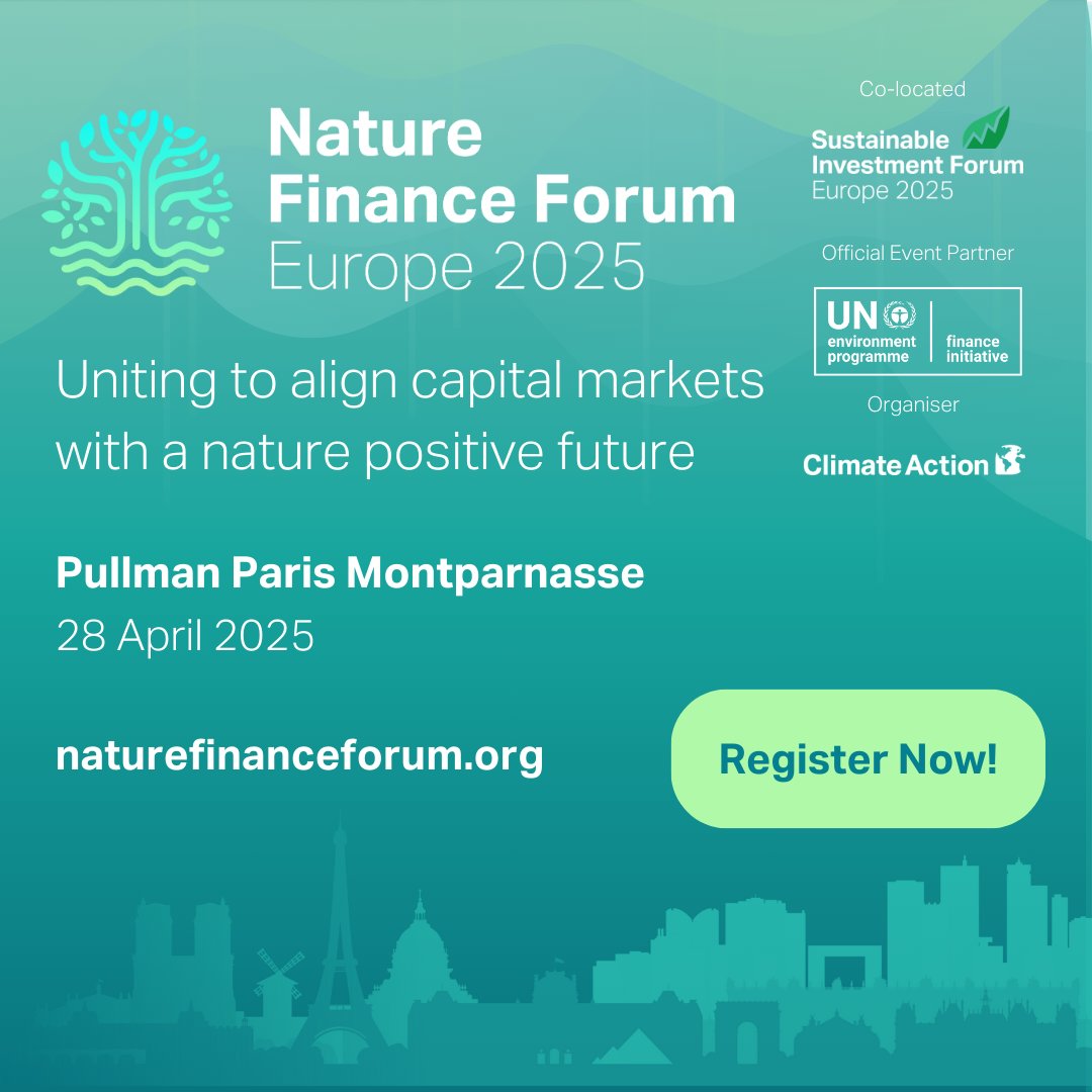 CDP (@cdp) on Twitter photo 🌍 Exciting news! We’re delighted to be partnering with <a href="/Climate_Action_/">Climate Action</a> to launch the Nature Finance Forum Europe (#NFFEU) in Paris on April 28! 🌱 The event will bring together institutional investors, nature funds & project operators to accelerate capital flows to nature 🌍 Exciting news! We’re delighted to be partnering with <a href="/Climate_Action_/">Climate Action</a> to launch the Nature Finance Forum Europe (#NFFEU) in Paris on April 28! 🌱 The event will bring together institutional investors, nature funds & project operators to accelerate capital flows to nature
