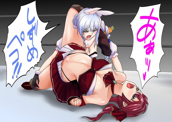 ホロライブプロレス 宝鐘マリンvs兎田ぺこらピクシブで女子プロ絵リクエスト募集始めました 