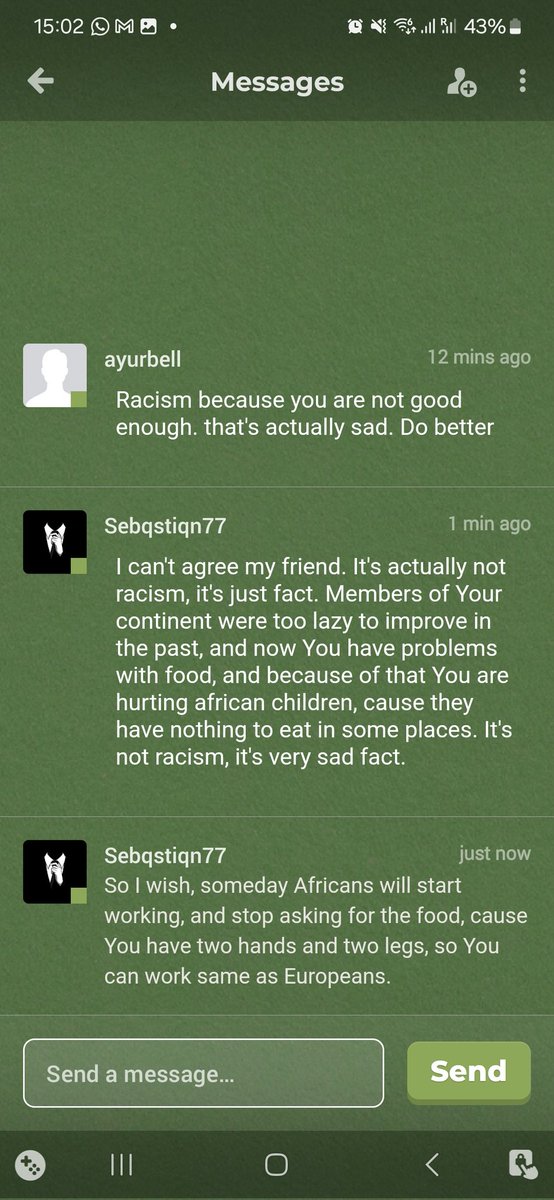 ayurbossman's tweet photo. @chesscom the level of racism on your platform is actually disgusting. You need to do more to stop it. https://t.co/CSkfe7lfKe