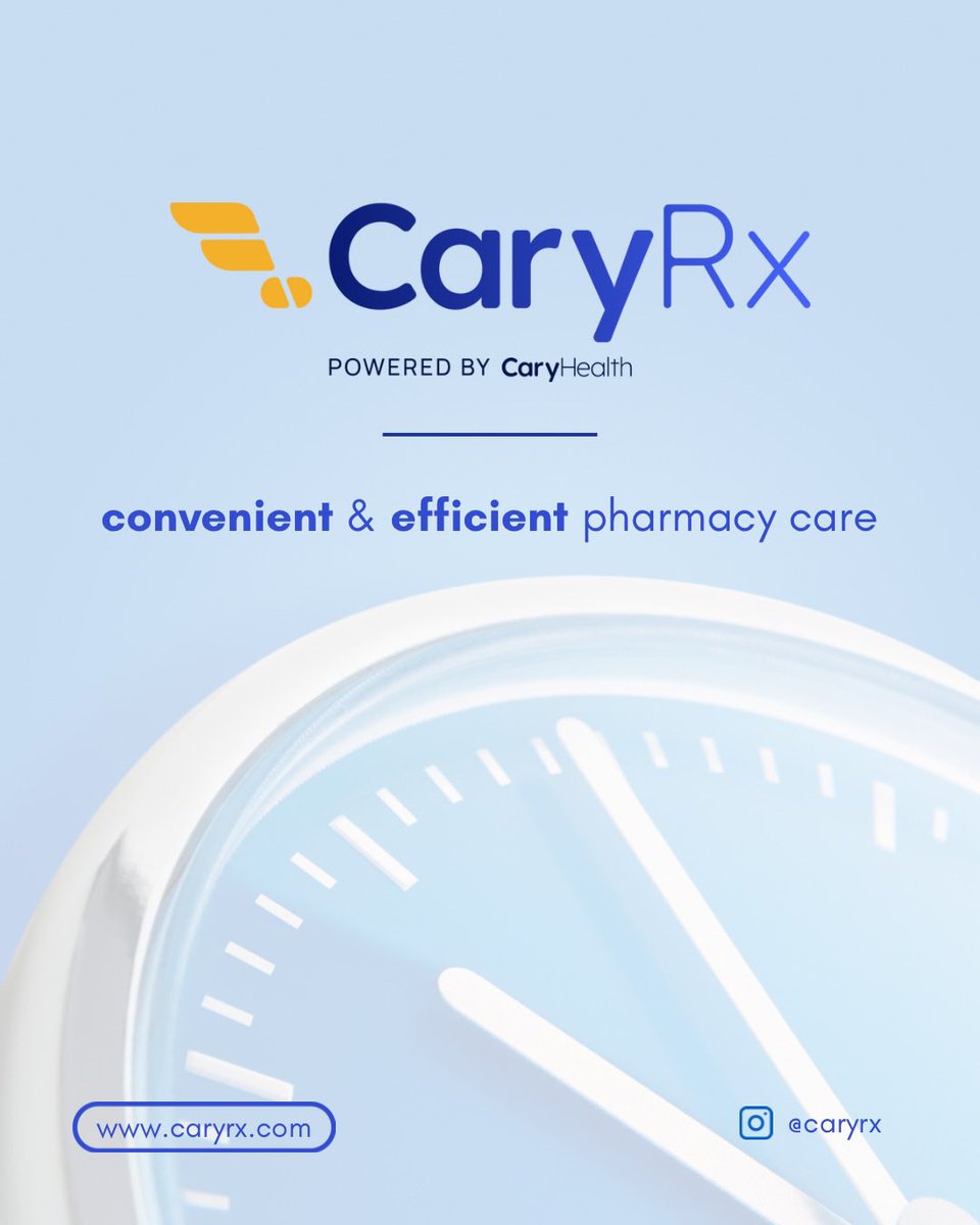 Filling your prescriptions doesn’t have to be stressful or time consuming. CaryRx is transforming the pharmacy experience to make it simpler and more efficient for you. Order refills effortlessly through our app and receive personalized support from our team -www.caryrx.com